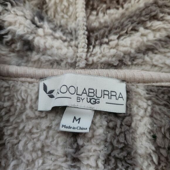 Koolaburra by UGG Hooded Sherpa Sweater Blue and Brown Plaid Size‎ Medium - Picture 8 of 11